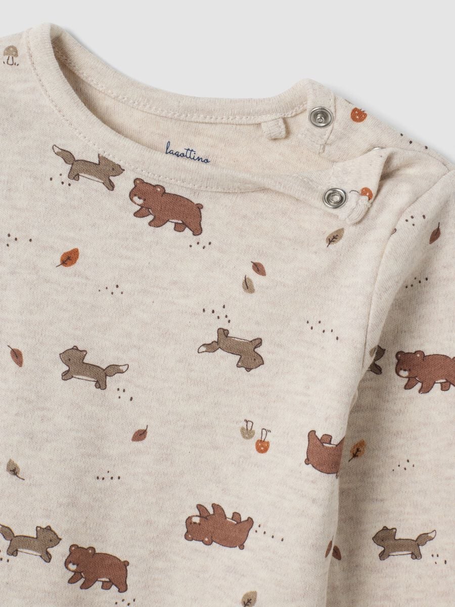 2-pack of ivory, ecru and brown pure organic cotton crew-neck bodysuits_2