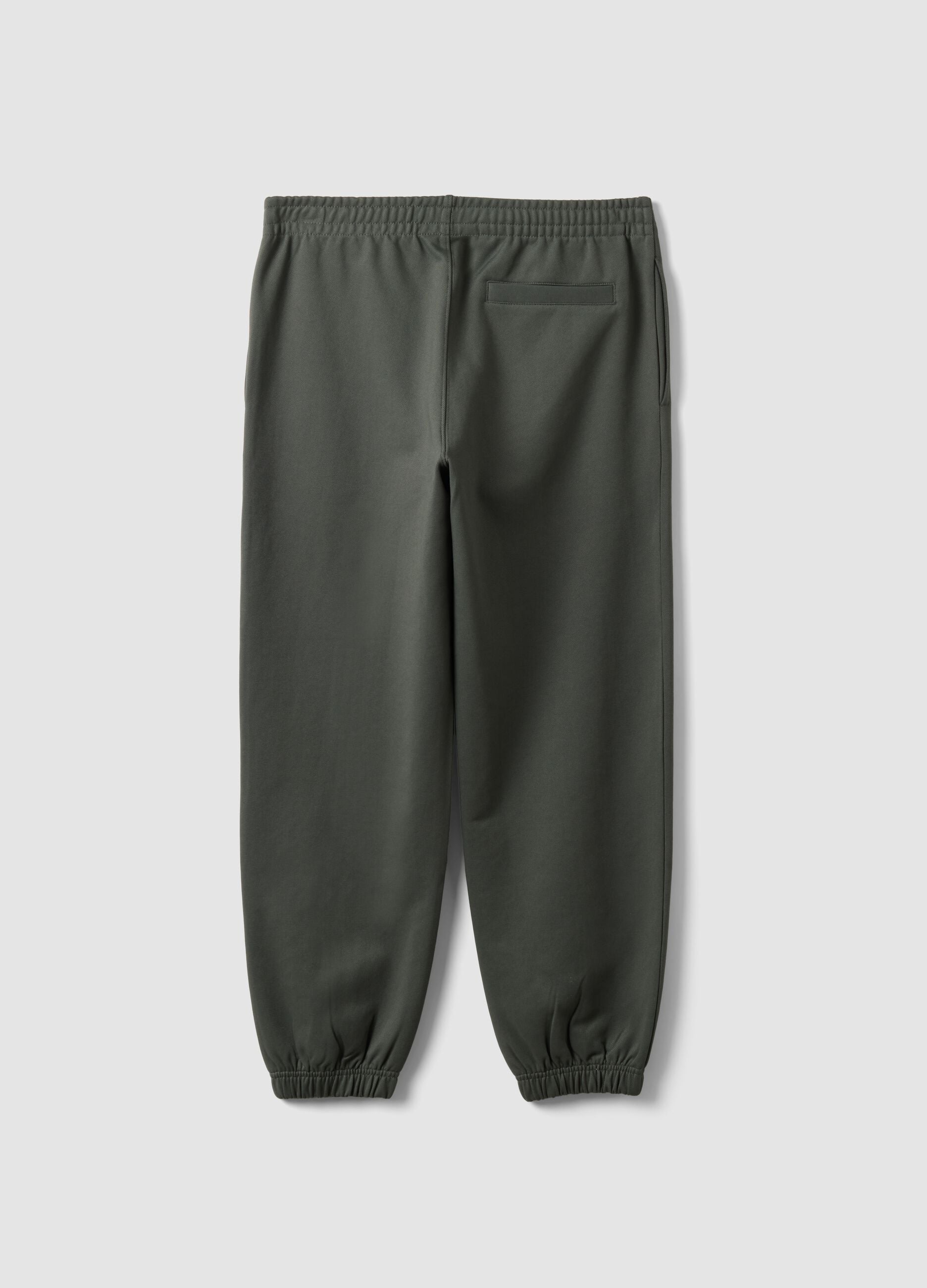 Green relaxed-fit stretch jogger trousers