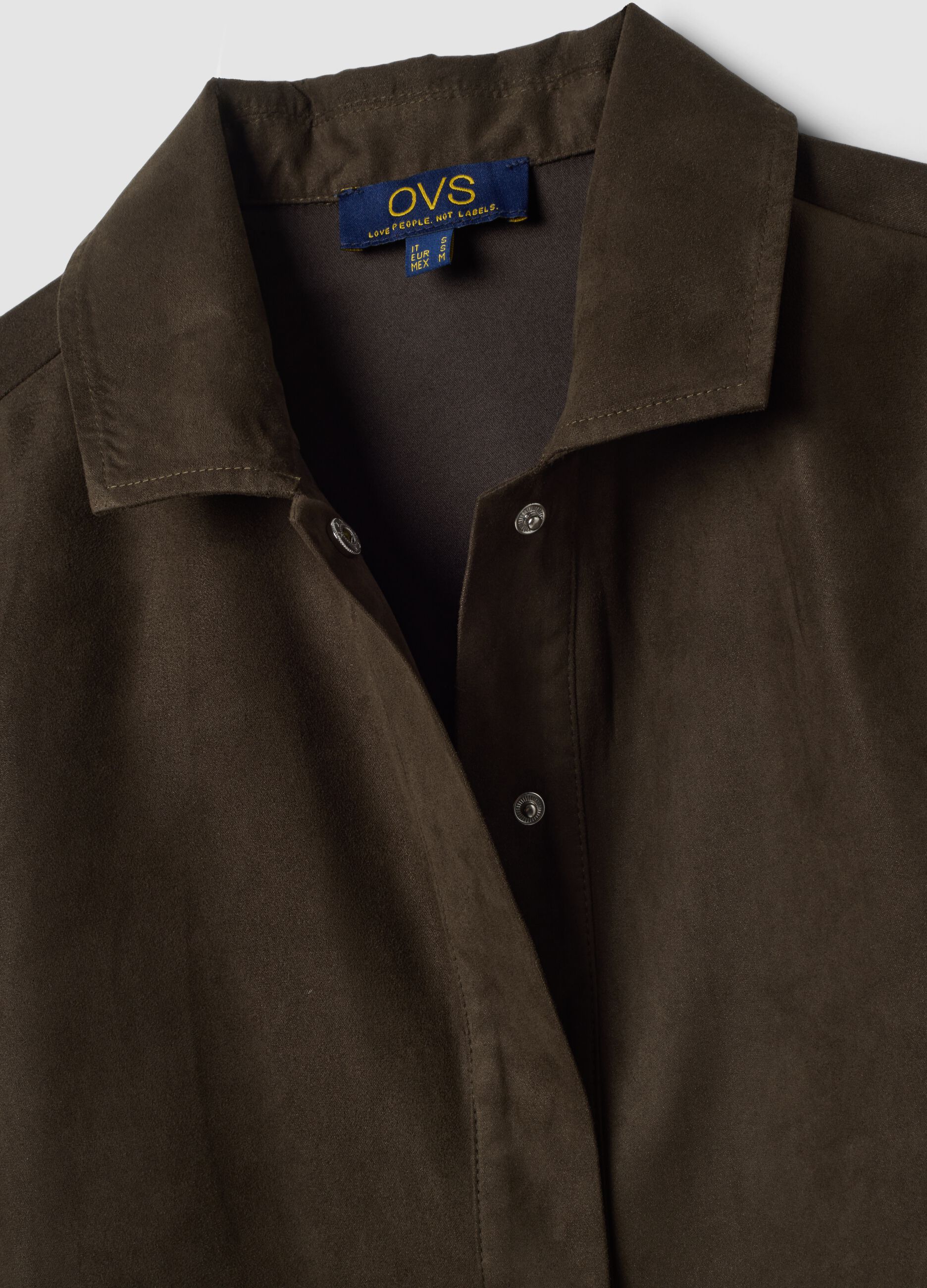 Camicia marrone regular fit con collo classico