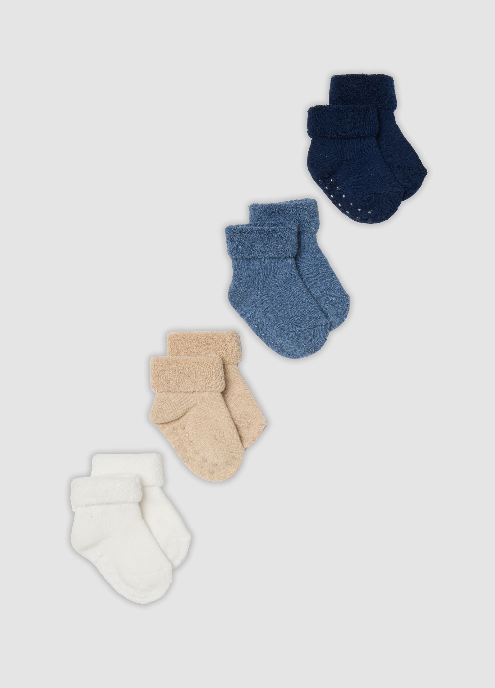 4er-Pack multicolour Babysocken aus Bio-Baumwollmix