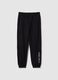 Boys' regular fit pure cotton black jogger trousers_3