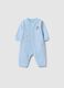 Baby blue romper in pure cotton with appliqu&eacute;s_0