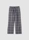 Multicolour checked pyjama trousers in pure organic cotton_4