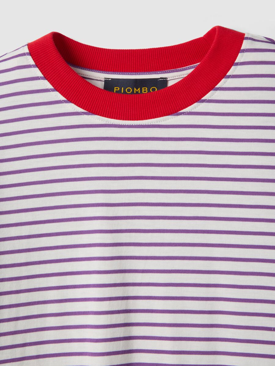 Gr&uuml;n-wei&szlig;e T-Shirt aus reiner Baumwolle, Regular Fit_5