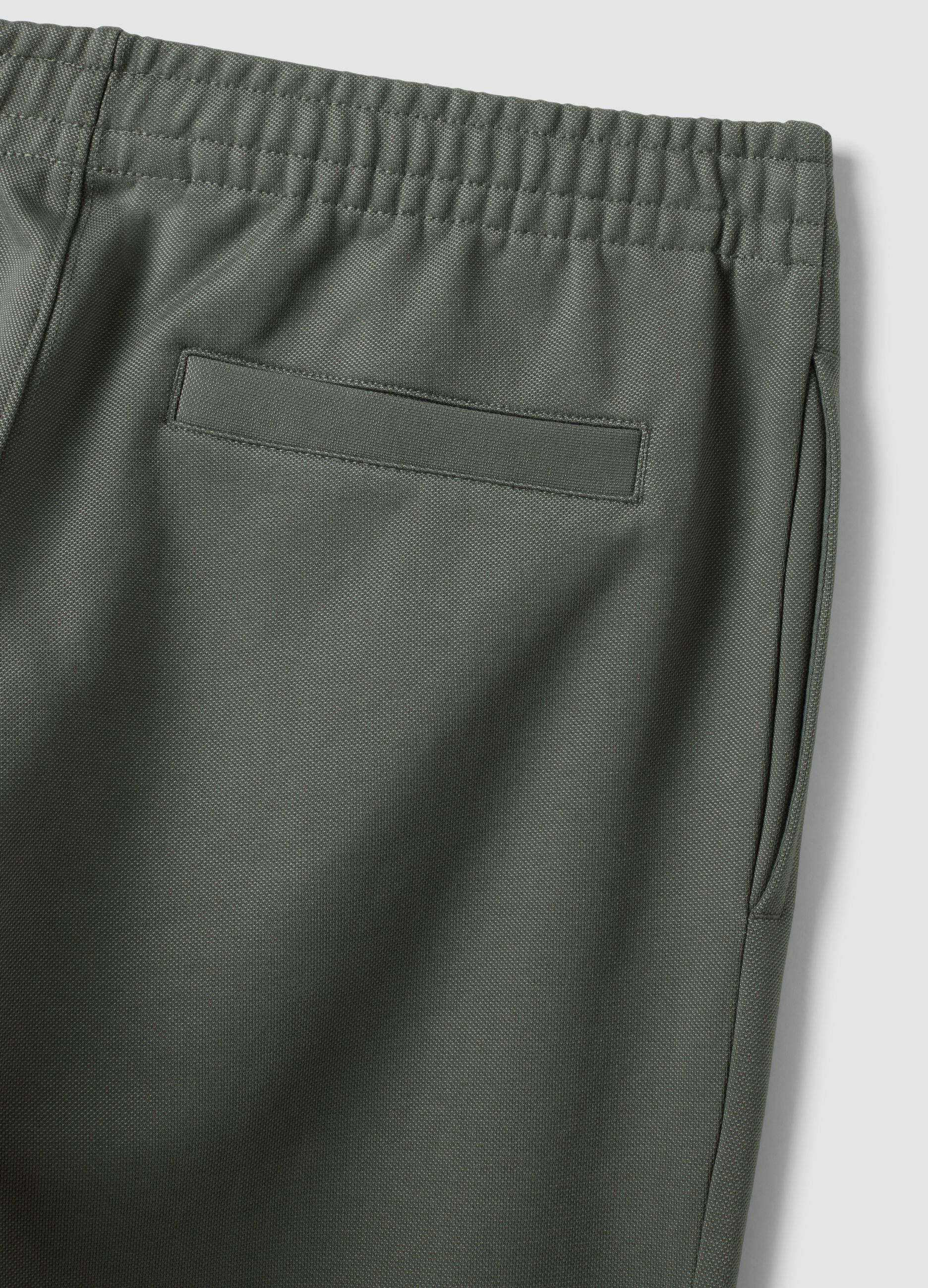 Green relaxed-fit stretch joggers