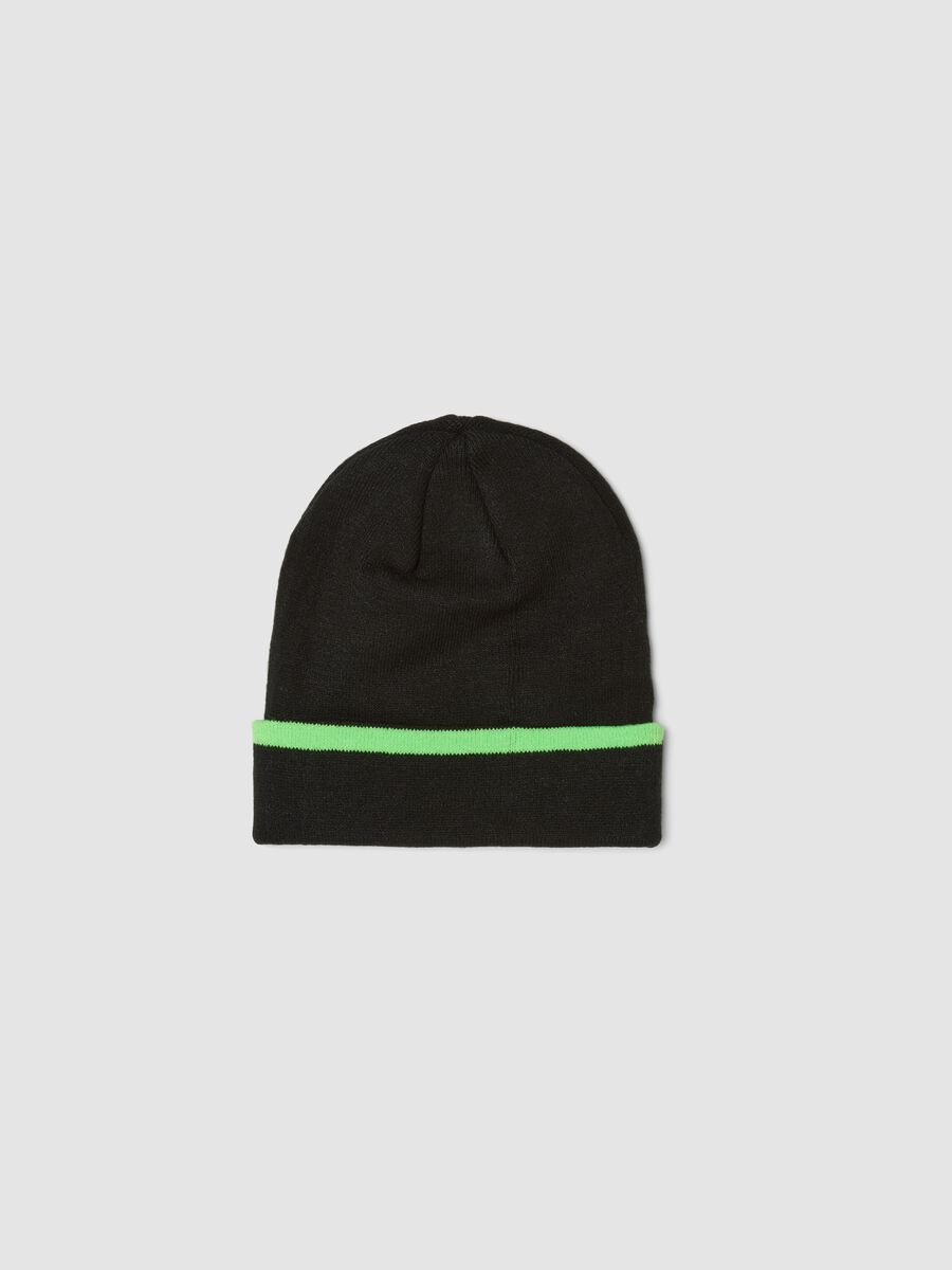 Cappello nero in maglia con risvolto a tema Minecraft_1