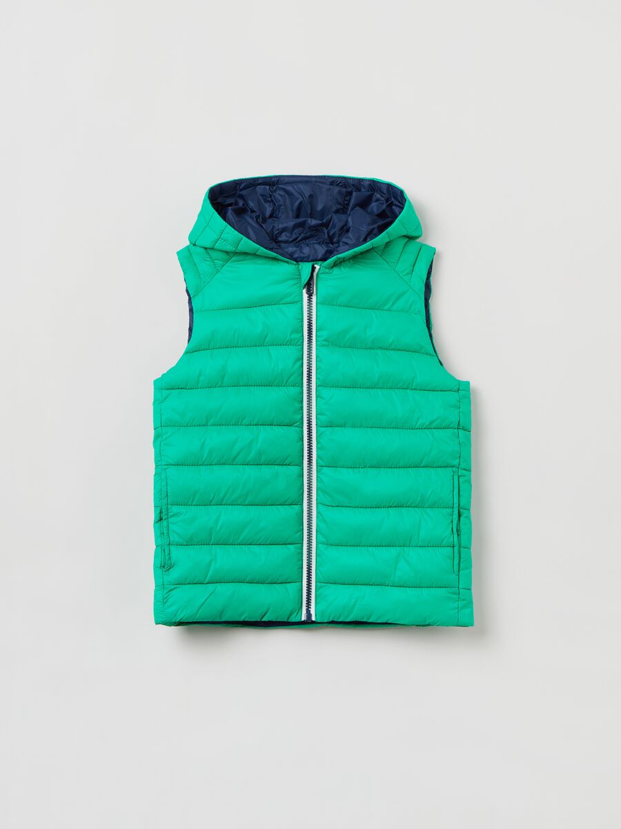 Quilted gilet with hood_0