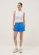 Blaue Shorts aus Baumwollmischung mit elastischem Bund_0