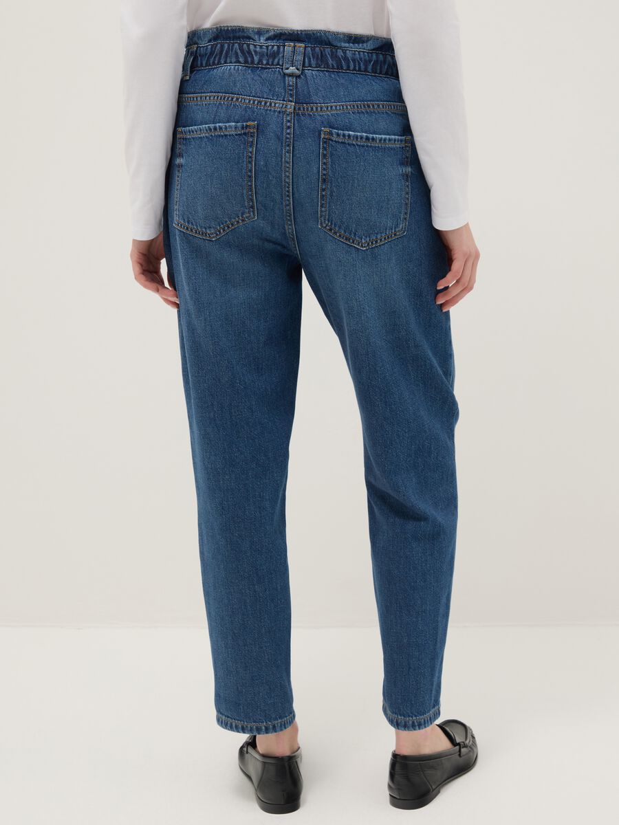 Blue Pure Cotton Baggy Trousers_2