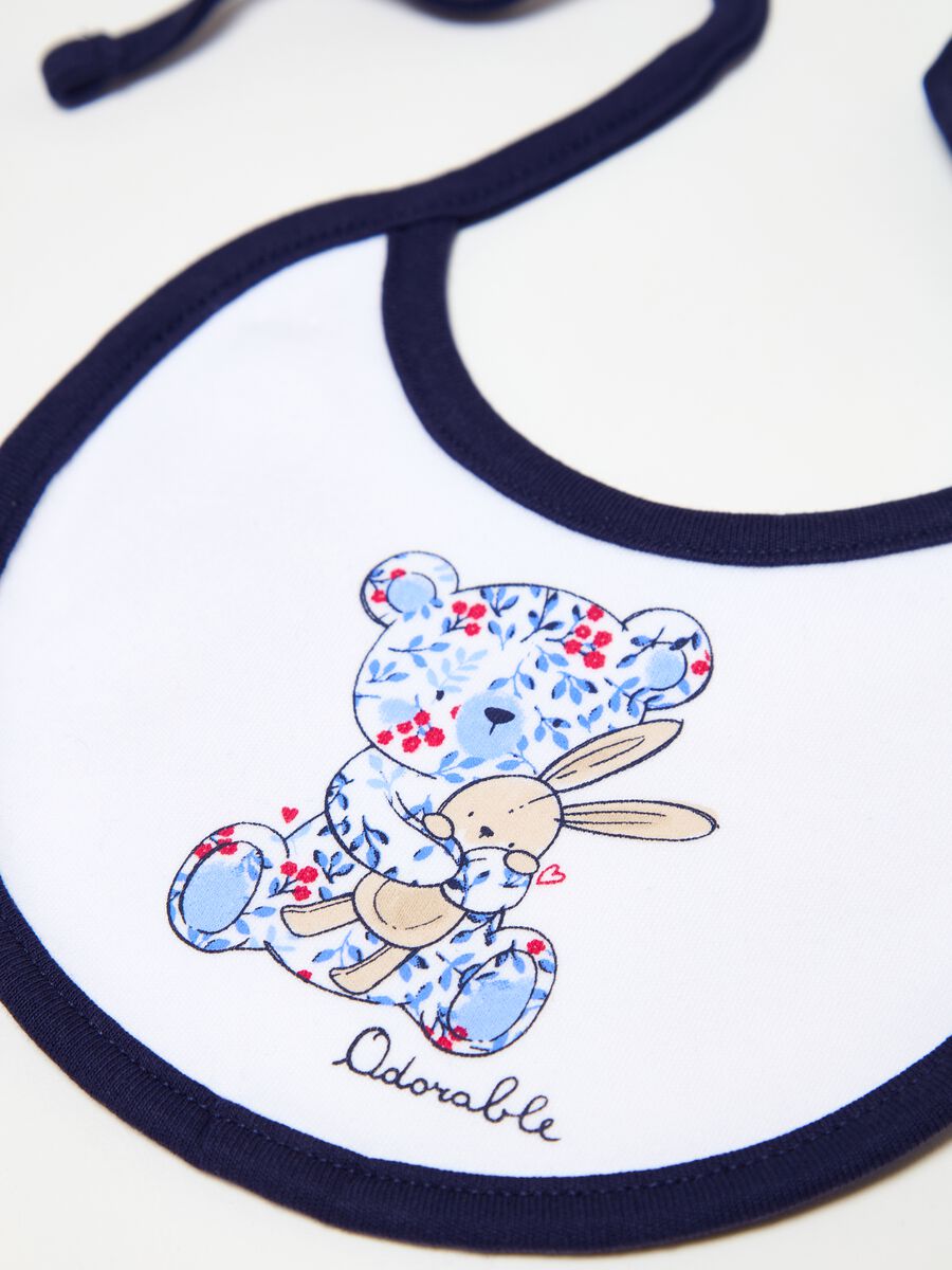 Two-pack bibs in organic cotton with print_1