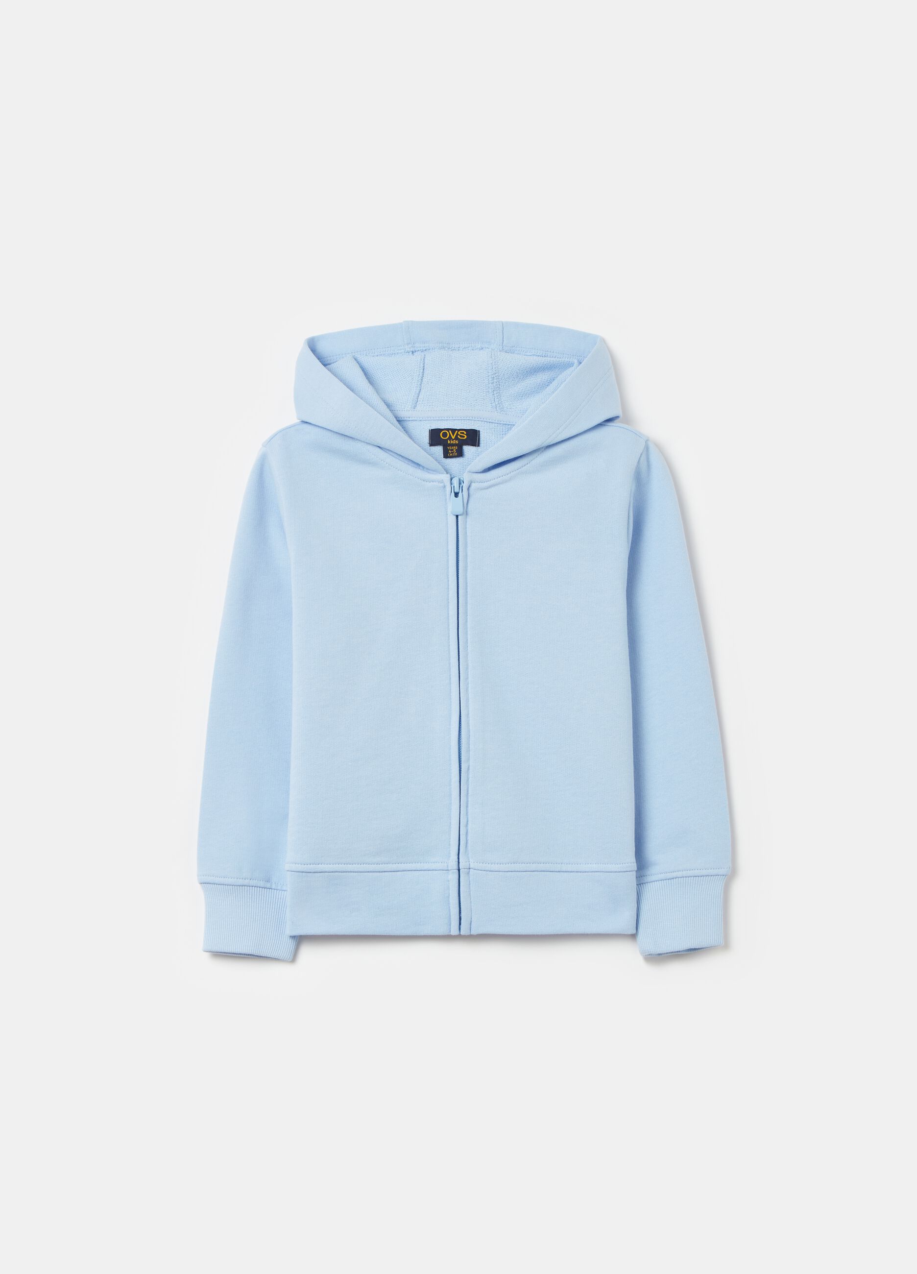 French terry full-zip hoodie