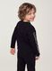 T-shirt nera in puro cotone con girocollo e stampa scheletro_3