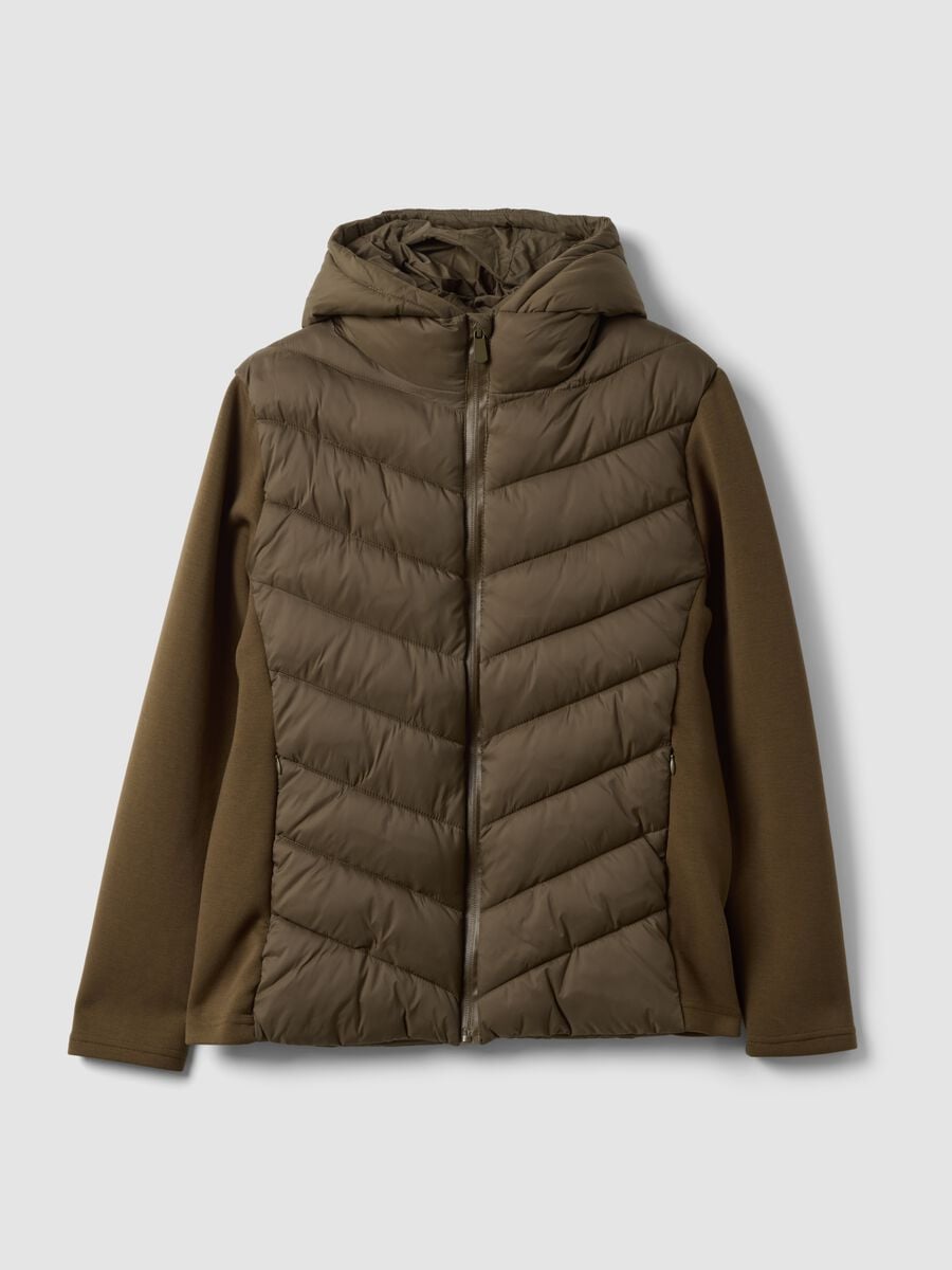 Brown regular-fit hooded zip-up jacket_4