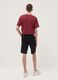 Black organic cotton Bermuda shorts with elasticated waist_1