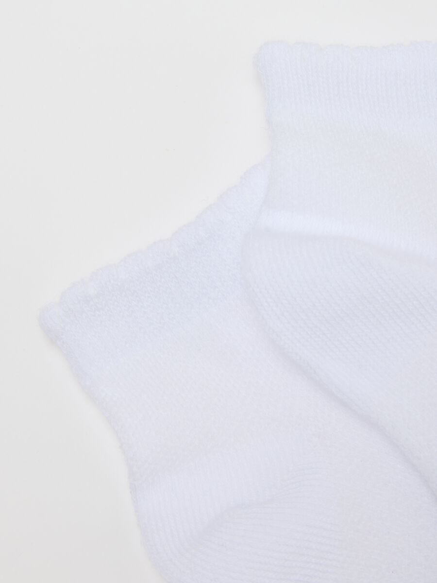 Twin pack of regular fit multicolour cotton blend short socks for newborns_2