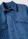 Regular fit blue denim pure cotton shirt_1
