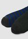 Three-pack of blue mid-calf socks in stretch organic cotton_2