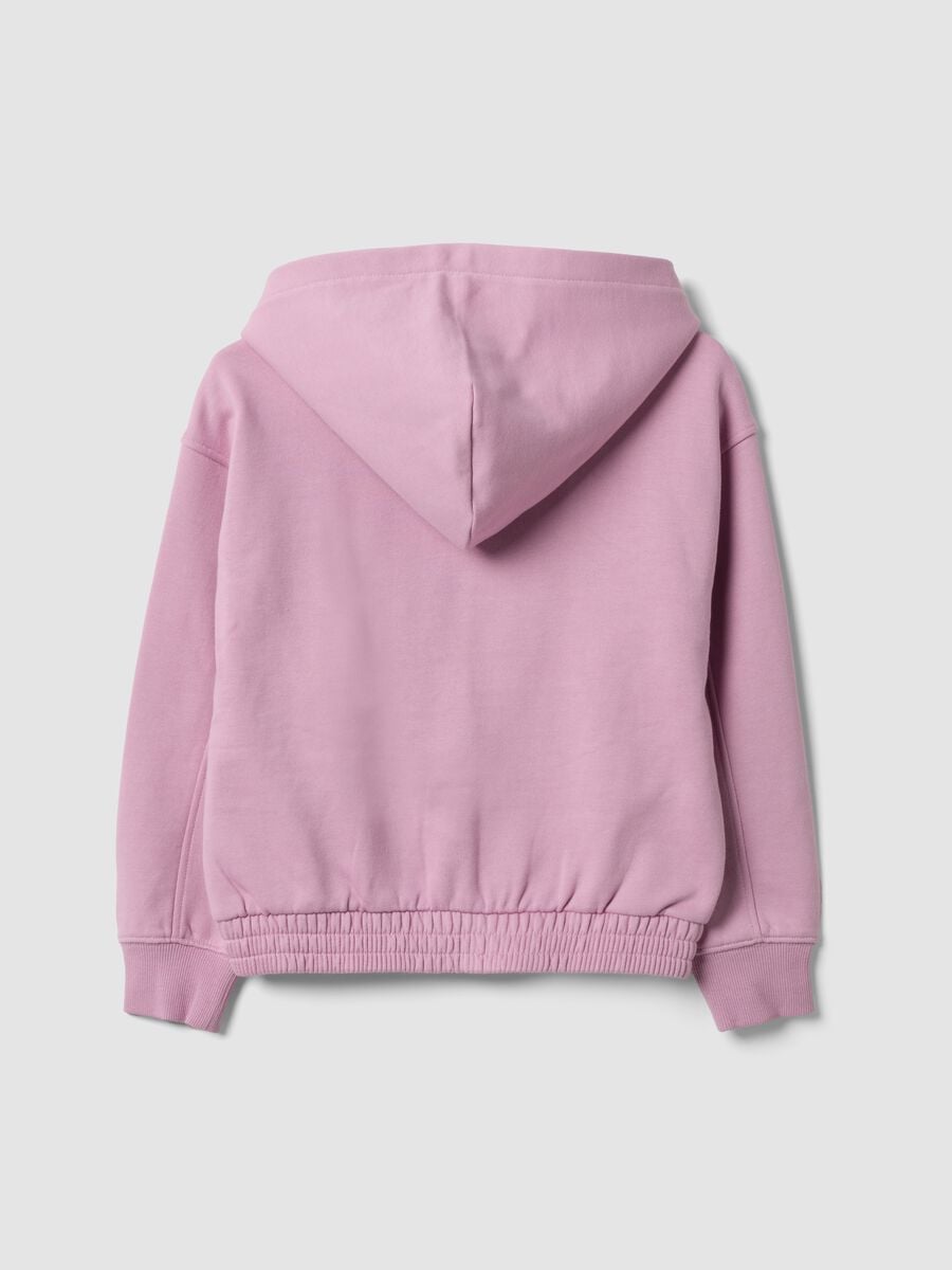 Pink pure cotton hooded sweatshirt_1