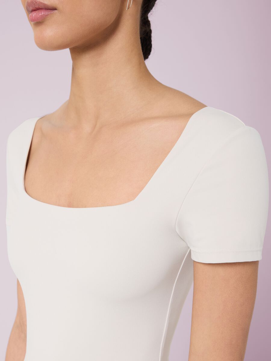 Short Sleeve Bodysuit with Square Neckline ALTAVIA STUDIO_3