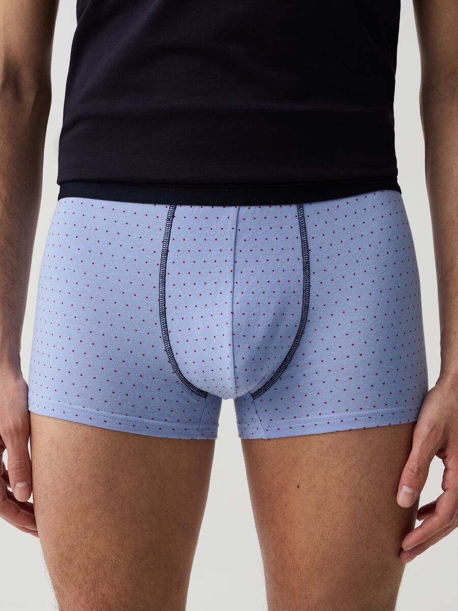 Three-pack boxer shorts with polka dot pattern_1