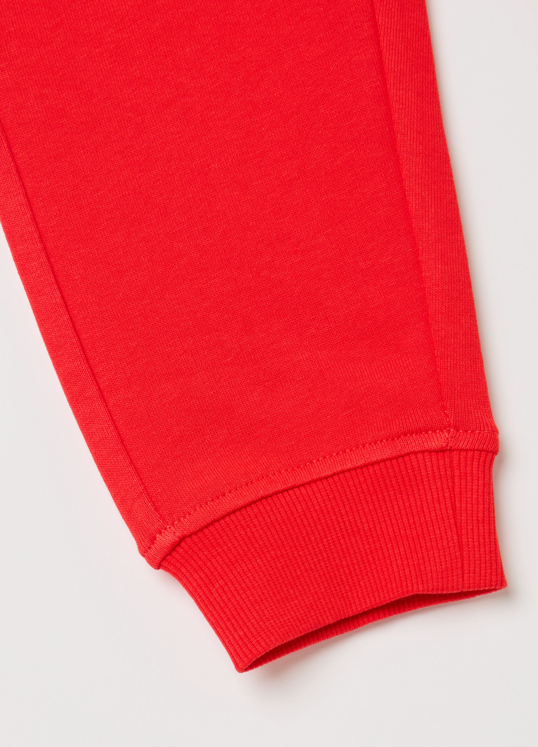 Fleece joggers with drawstring