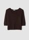Brown V-neck jumper, regular fit_0