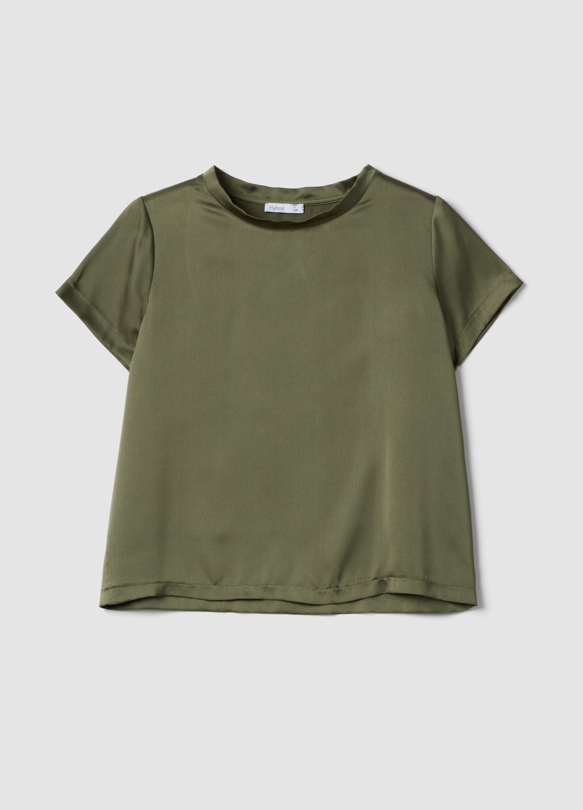 &Pi;&rho;ά&sigma;&iota;&nu;&omicron; T-shirt regular fit &mu;&epsilon; &sigma;&tau;&rho;&omicron;&gamma;&gamma;&upsilon;&lambda;ή &lambda;&alpha;&iota;&mu;ό&kappa;&omicron;&psi;&eta;