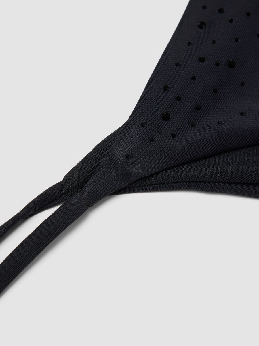 Schwarzes, elastisches Bikinih&ouml;schen mit glitzernden Details_1