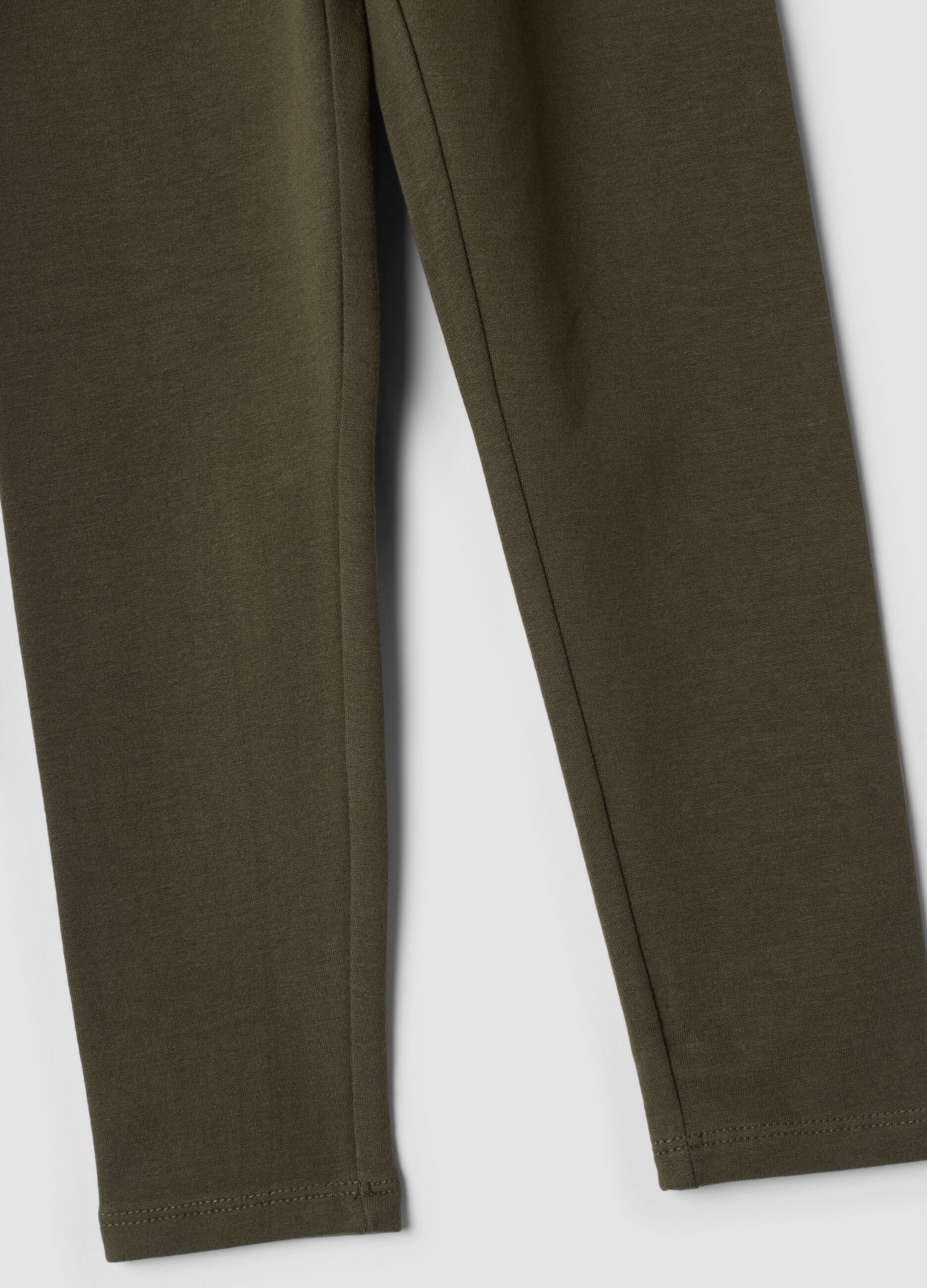 Purple organic stretch cotton leggings