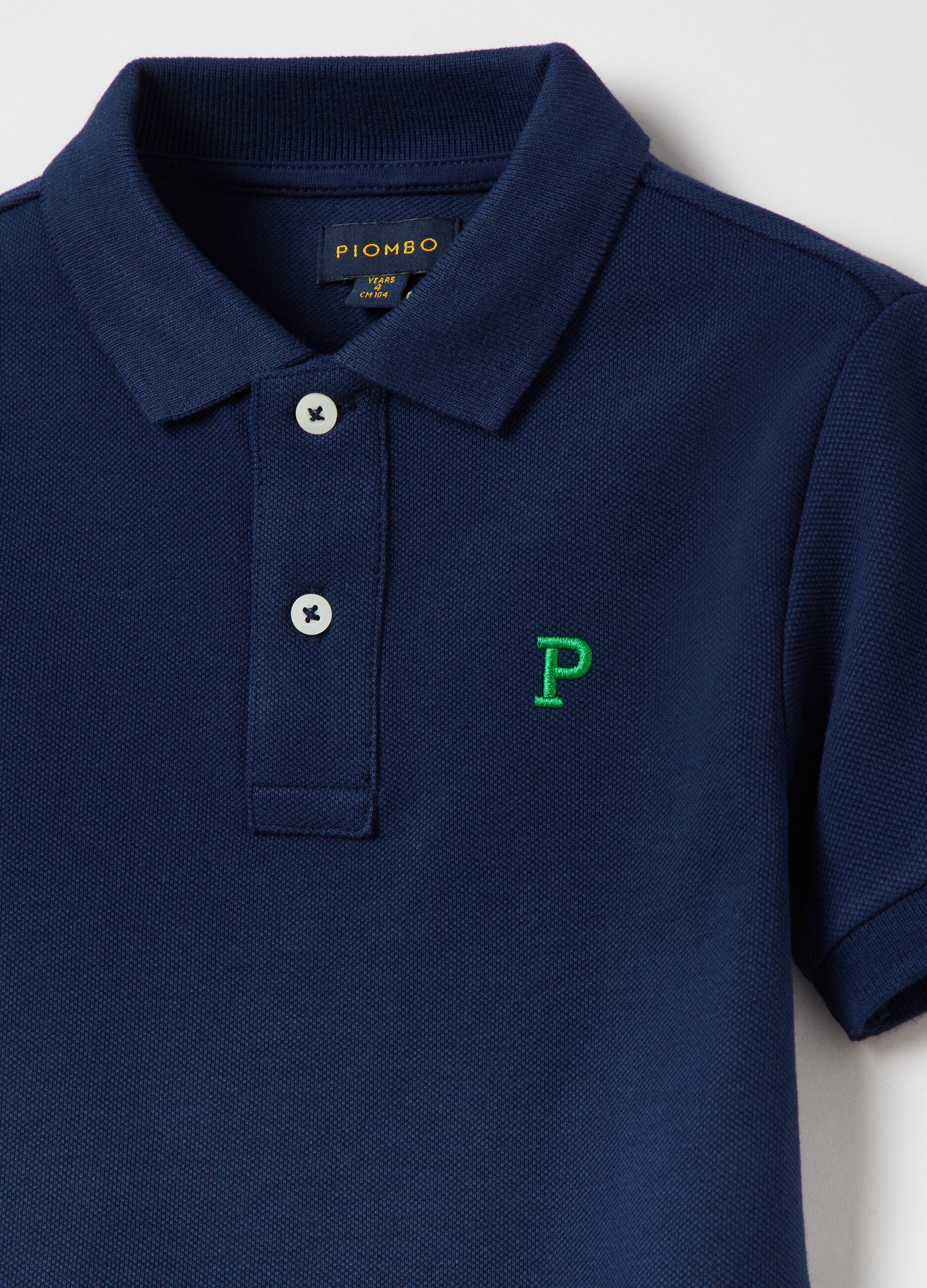 Embroidered pique polo shirt_2