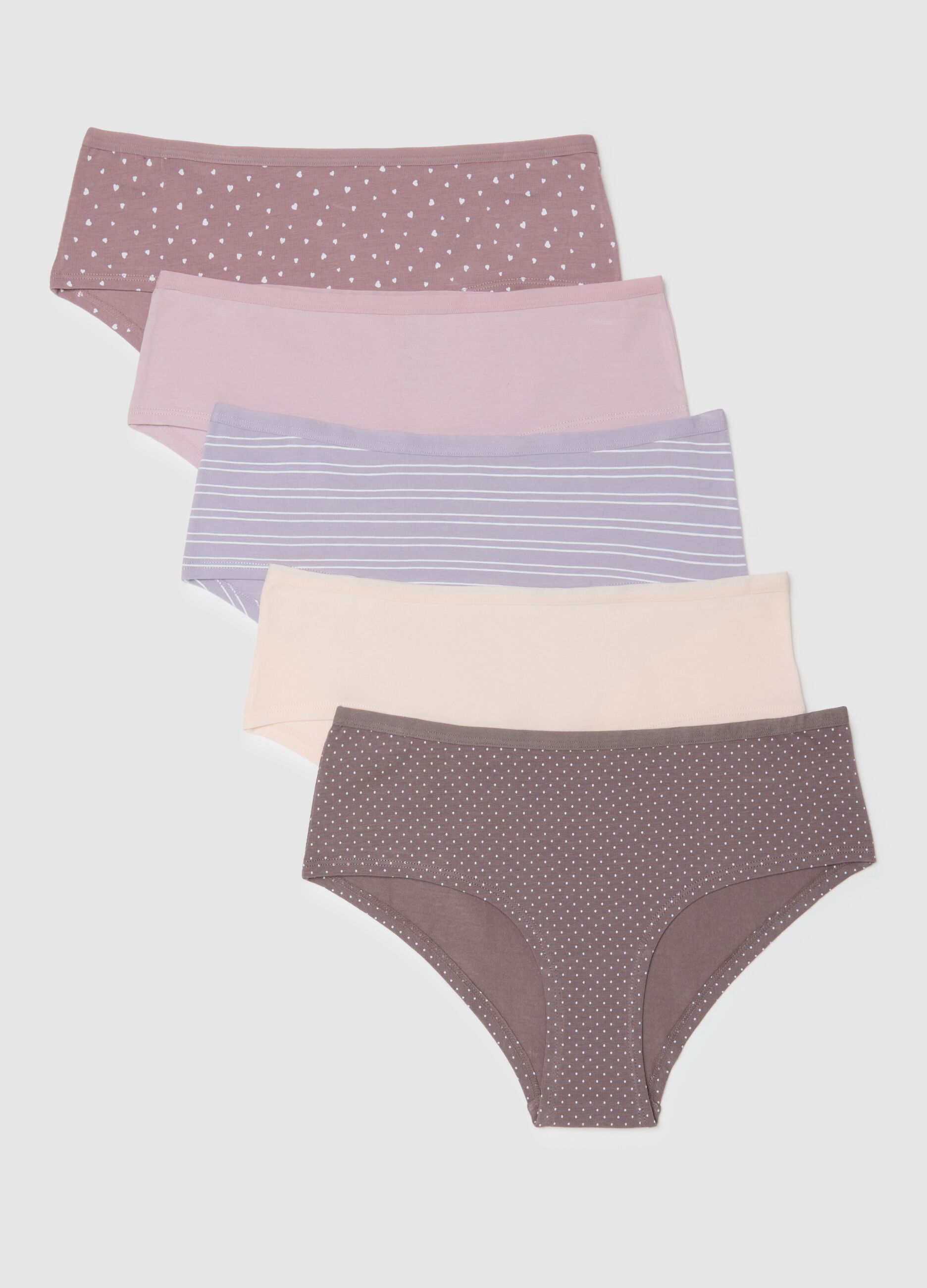 Multipack aus elastischen Baumwolle Multicolor Regular Fit Slips