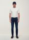 Jean bleu fonc&eacute; slim en m&eacute;lange coton et viscose_0
