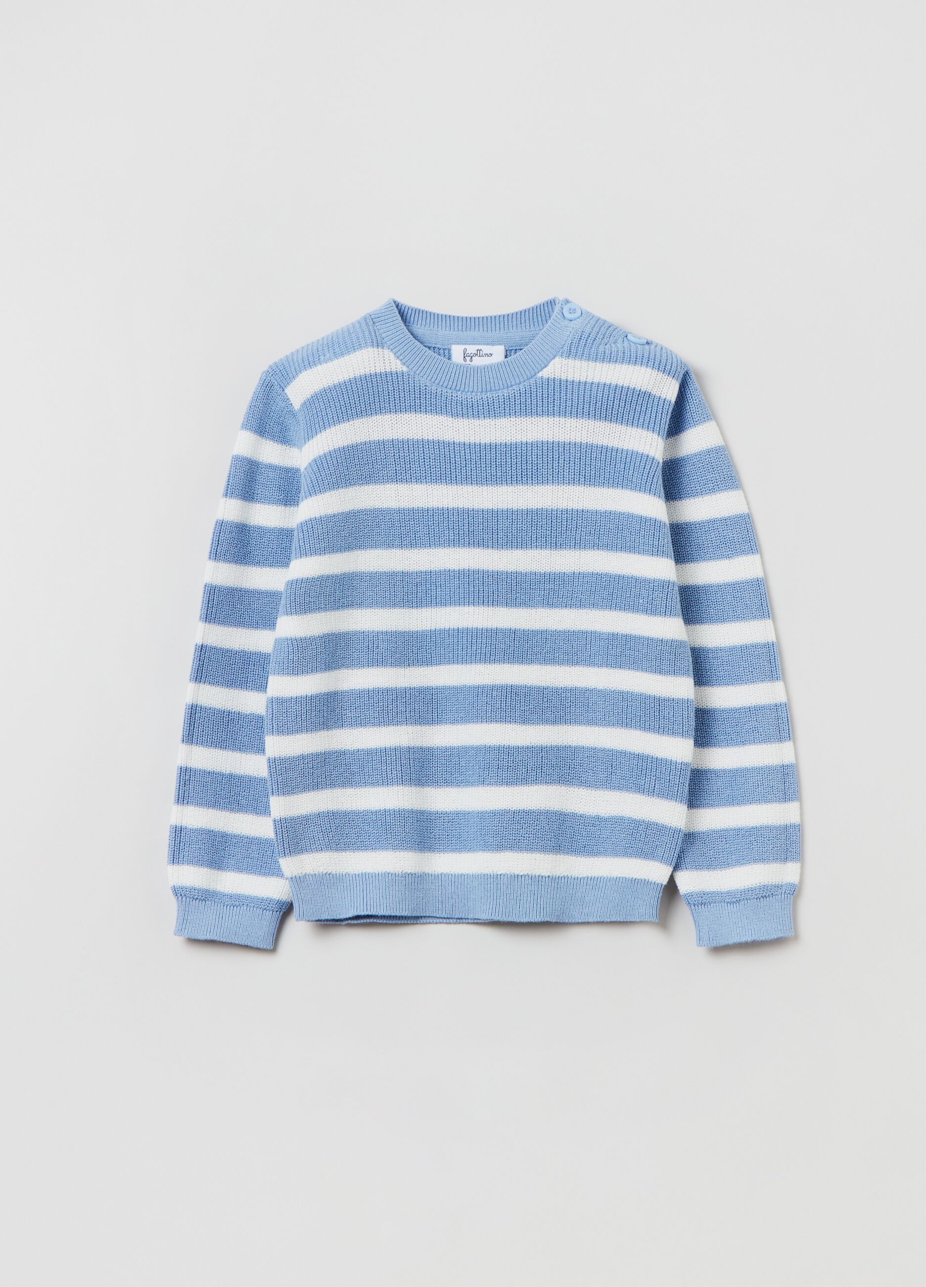 Yarn-dyed striped pullover