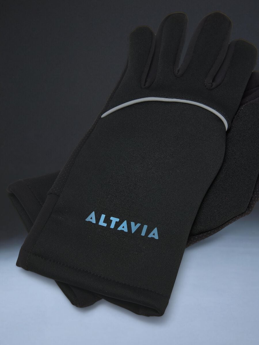 Luvas outdoor pretas com inser&ccedil;&otilde;es refletoras ALTAVIA WITH DEBORAH COMPAGNONI_2