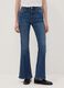 Blue stretch cotton flare jeans_1