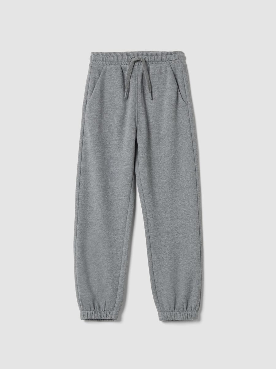 Grey organic cotton joggers, regular fit_0