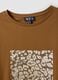 Brown pure cotton T-shirt with front print, regular fit_2