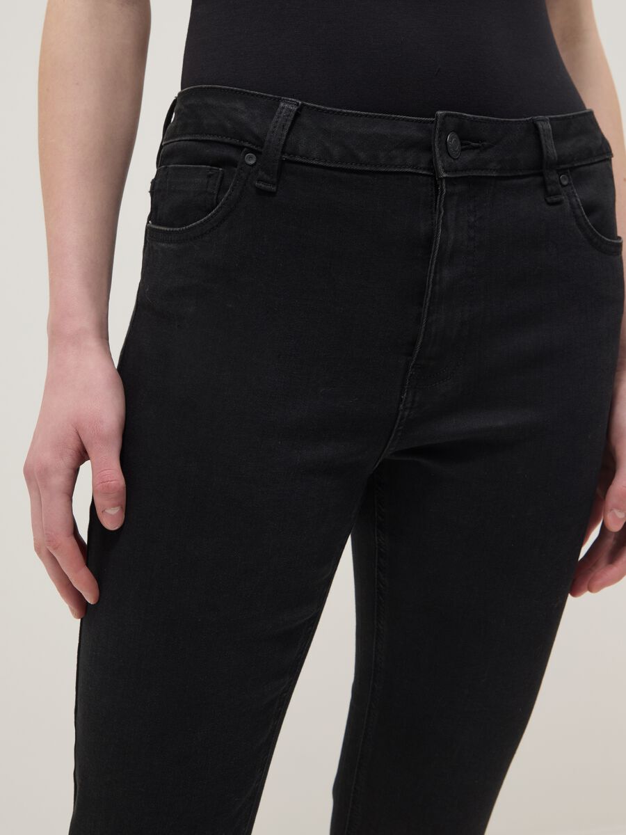 Black skinny jeans in stretch cotton and viscose_3