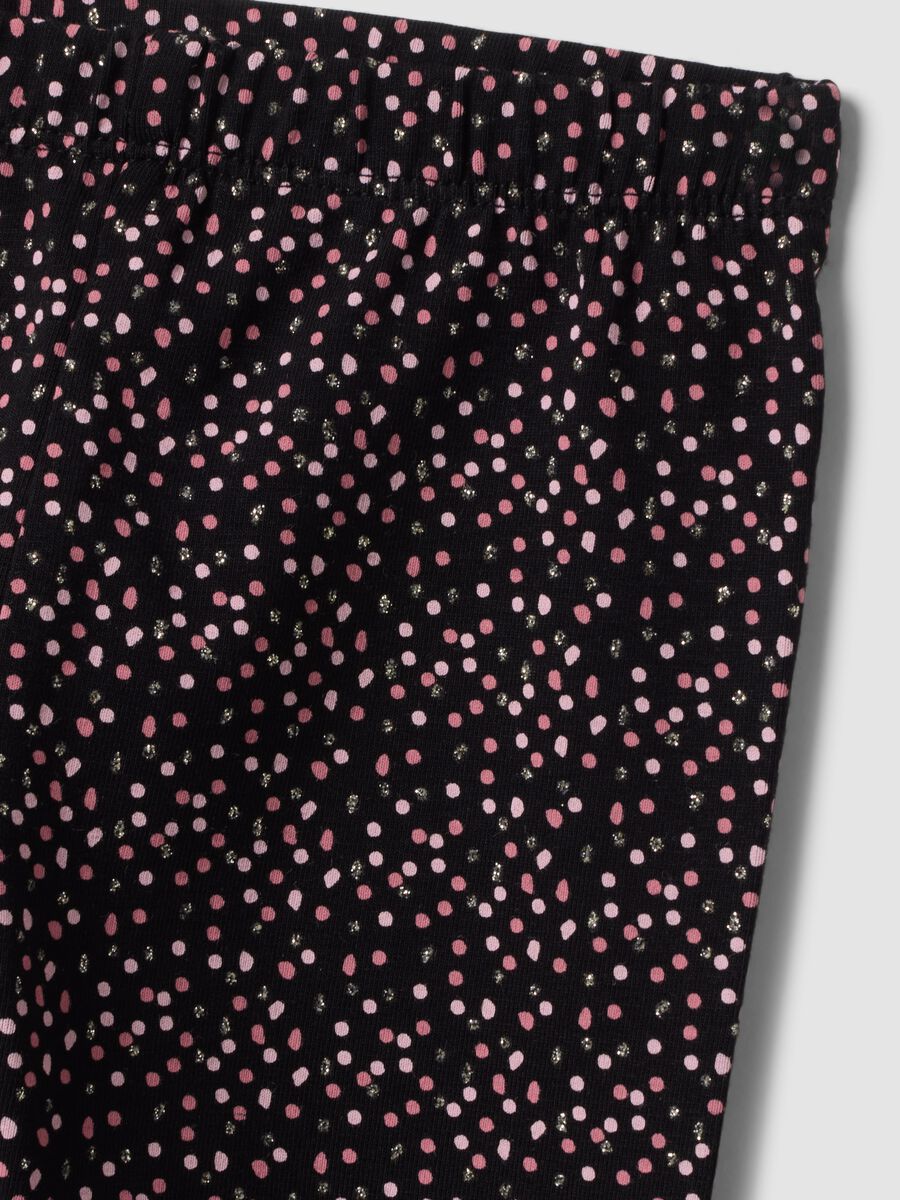 Leggings neri in cotone organico elasticizzato slim fit per bimba_2