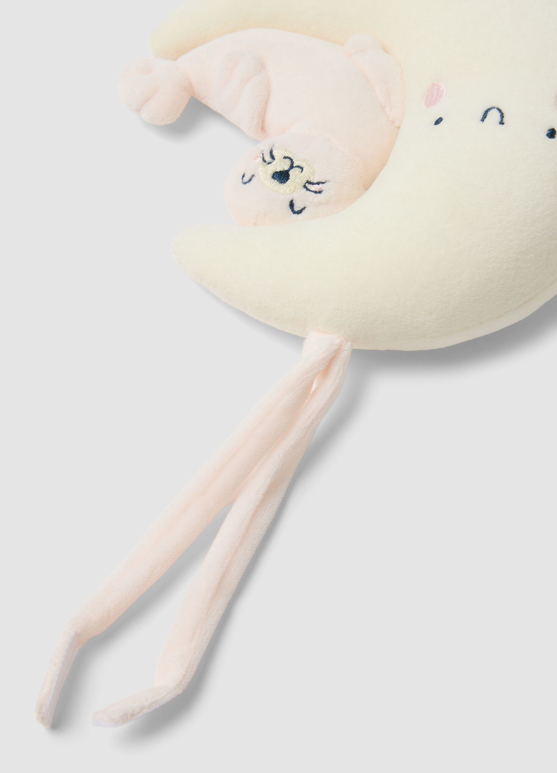 Carillon rosa a luna con peluche