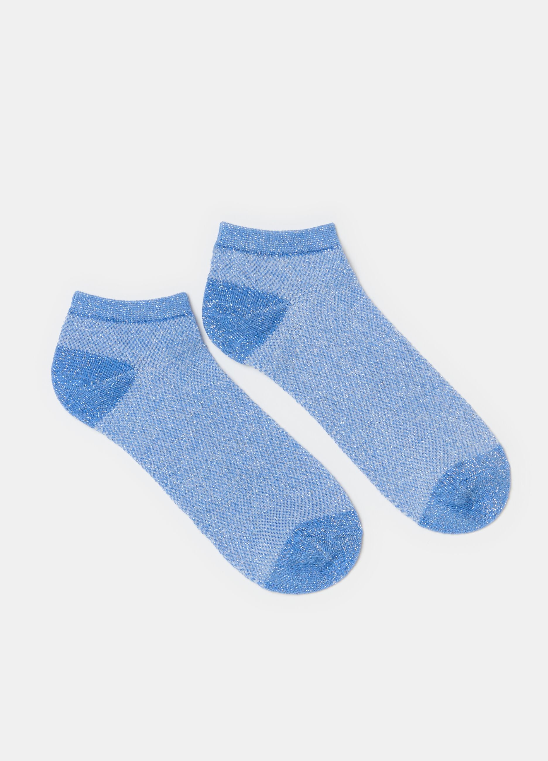 Pack tres calcetines invisibles de algodón orgánico con lurex