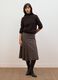 Maglia girocollo marrone in misto lana e cashmere over fit_1