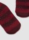 Red striped short socks with festive Christmas motif_2