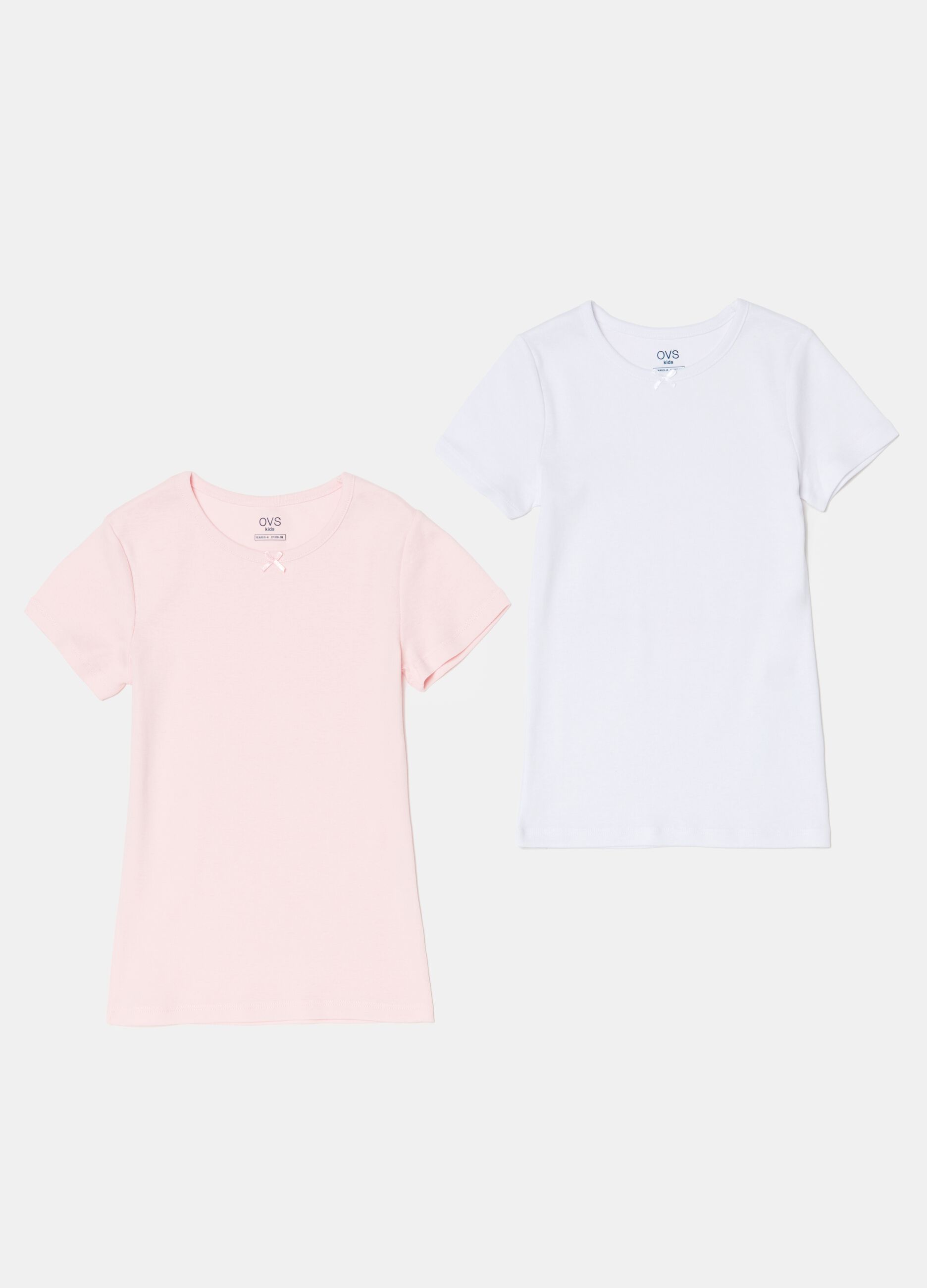 Two-pack undershirts with bow