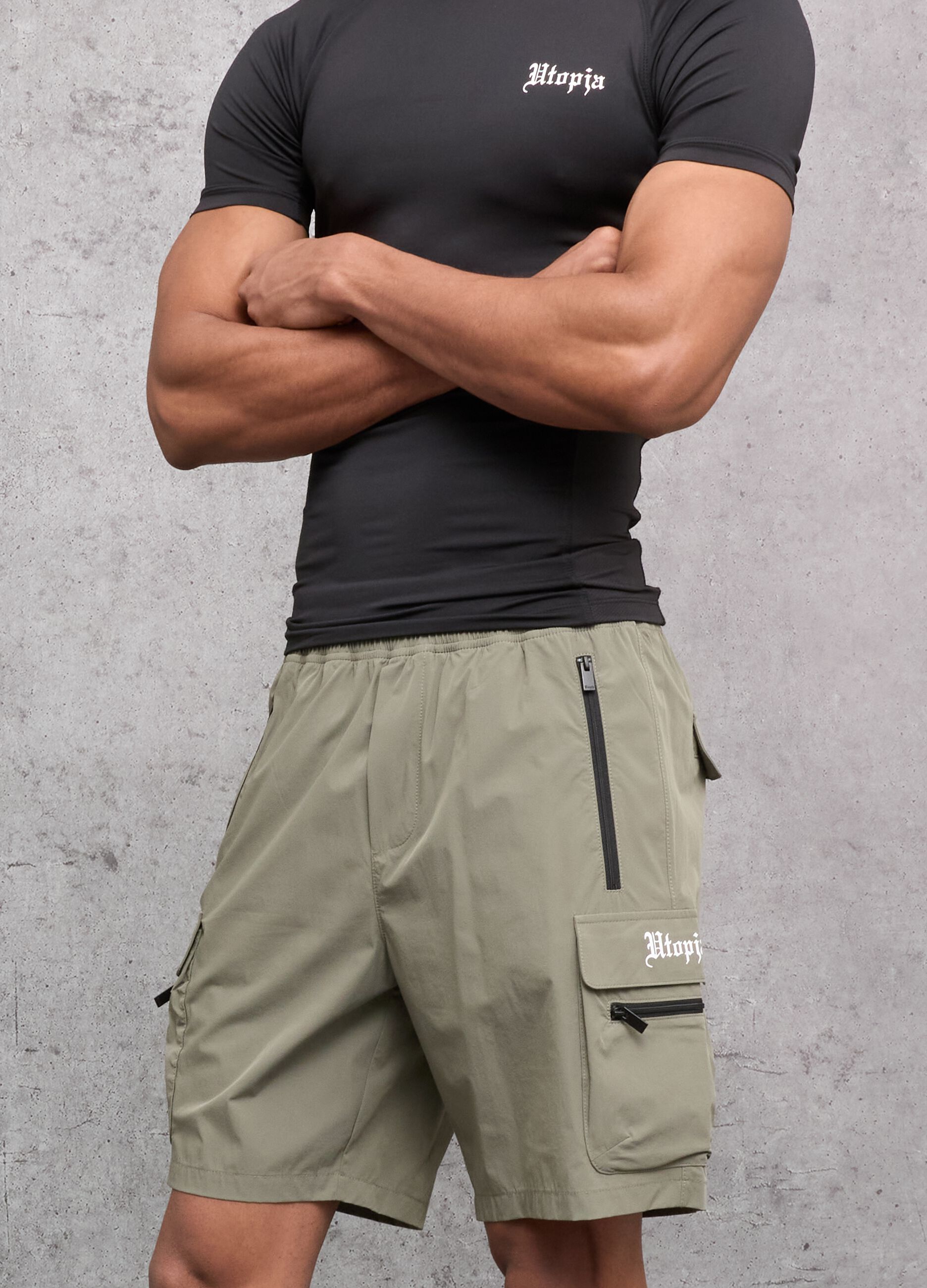 Kombat Active Cargo Shorts Military Green