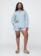 Blue Striped Denim Shorts_4