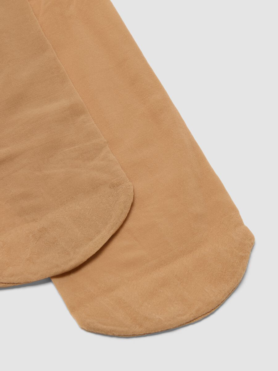 Beige semi-sheer stretch tights_2