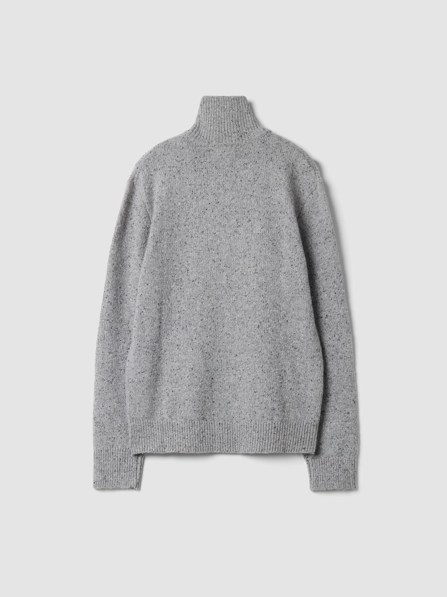 Grey cotton-wool blend half-zip jumper_2