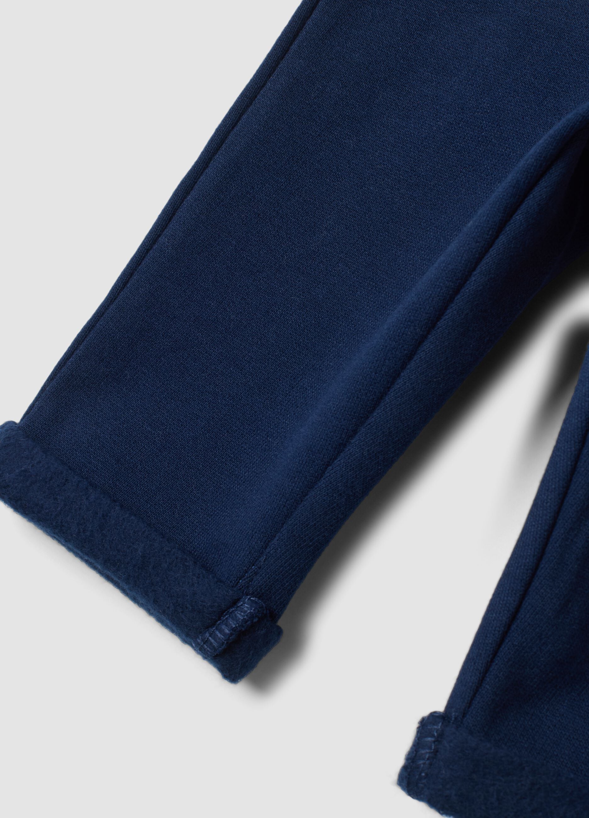 Pantaloni blu in puro cotone organico