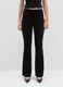 Black stretchy flare trousers_1
